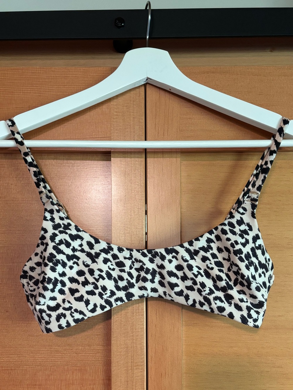 Aerie Leopard Print Scoop Strappy Bikini Top
